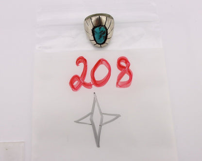 Navajo Ring 925 Silver Blue Sleeping Beauty Turquoise Artist Signed P C.80's
