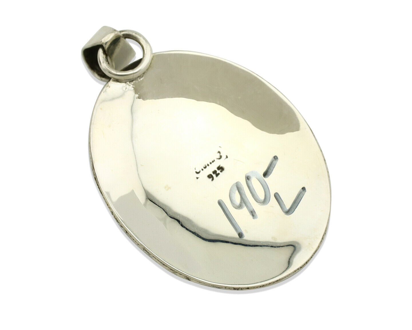 Navajo Necklace .925 Silver Kingman Turquoise Native American C.80's