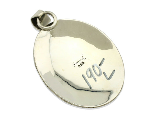 Navajo Necklace .925 Silver Kingman Turquoise Native American C.80's