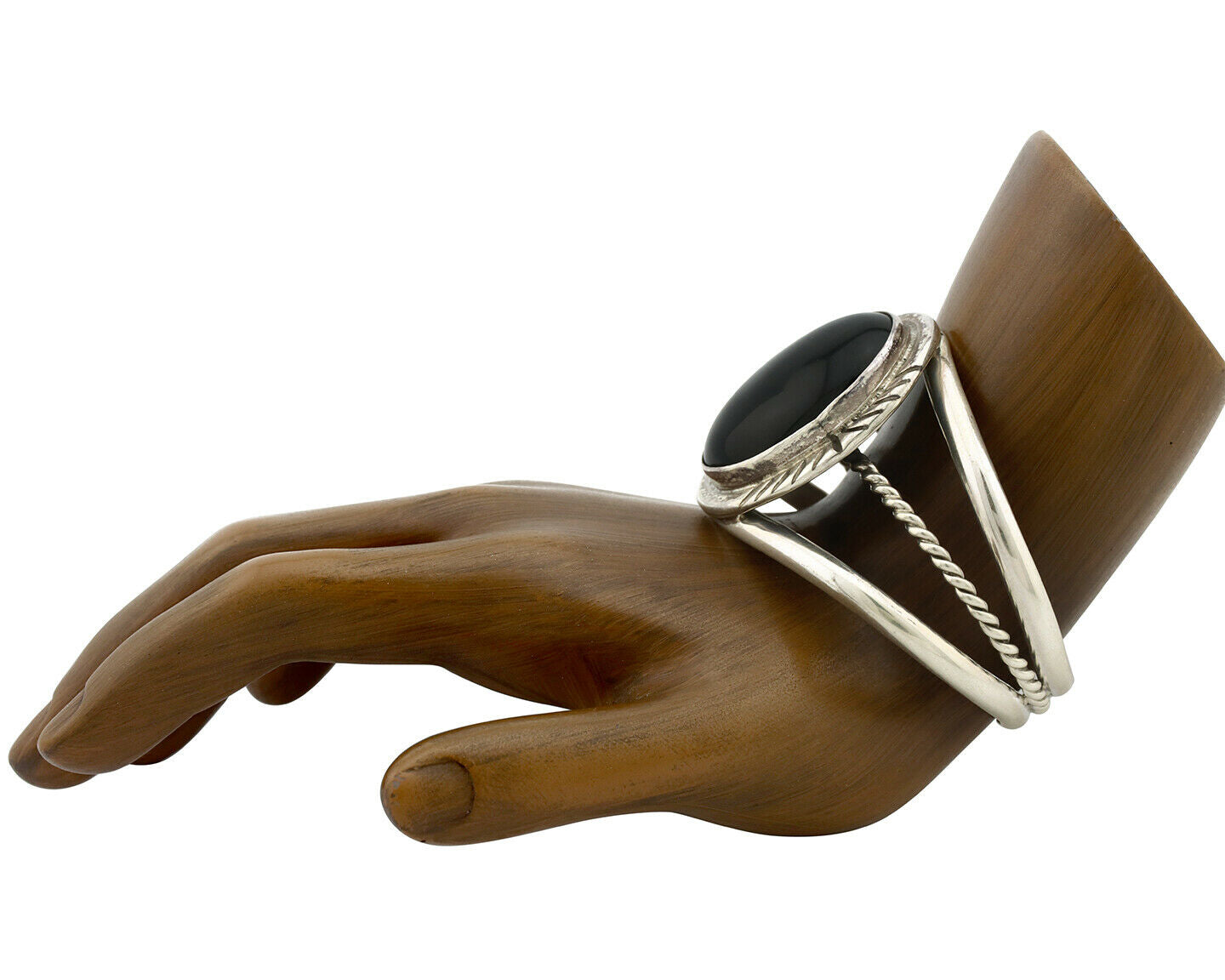 Navajo Bracelet .925 Silver Black Onyx Artist Native American C.90's