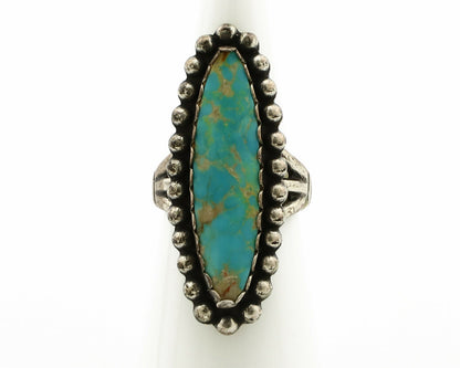 Navajo Ring .925 Silver Southwest Turquoise Signed Artist Sunbell C.80's