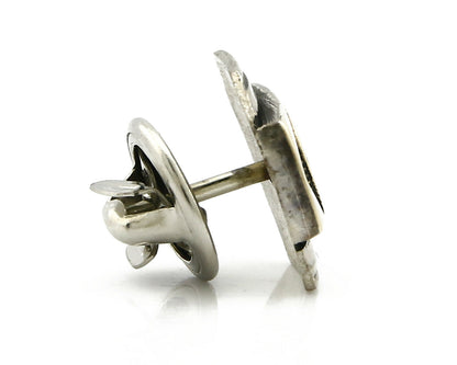 Navajo Tie Tack .925 Silver & 14k Solid Yellow Gold Artist MM Rogers & TS