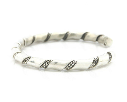Navajo Bracelet .925 SOLID Silver Handmade Artist Tahe Circa Late 1980's