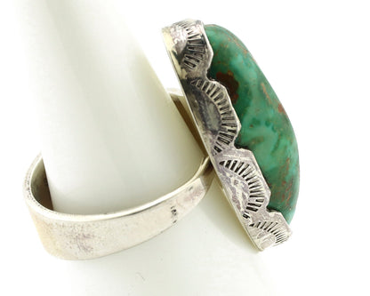 Navajo Ring 925 Silver Royston Turquoise Signed Lee Bennette C.80's
