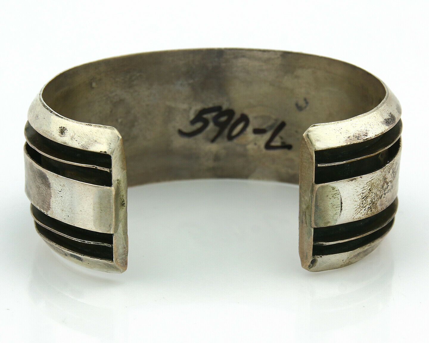 Navajo Bracelet .925 Silver Southwest Turquoise Cuff Artist Native C.80's