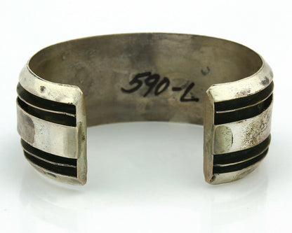 Navajo Bracelet .925 Silver Southwest Turquoise Cuff Artist Native C.80's