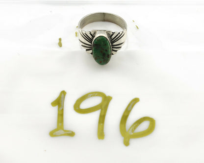 Navajo Ring .925 Silver Blue Green Arizona Turquoise Artist Signed Apache C.80's