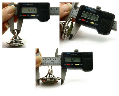 Navajo Ring .925 Silver Natural Uncolored Green Turquoise Signed Apache C.80's