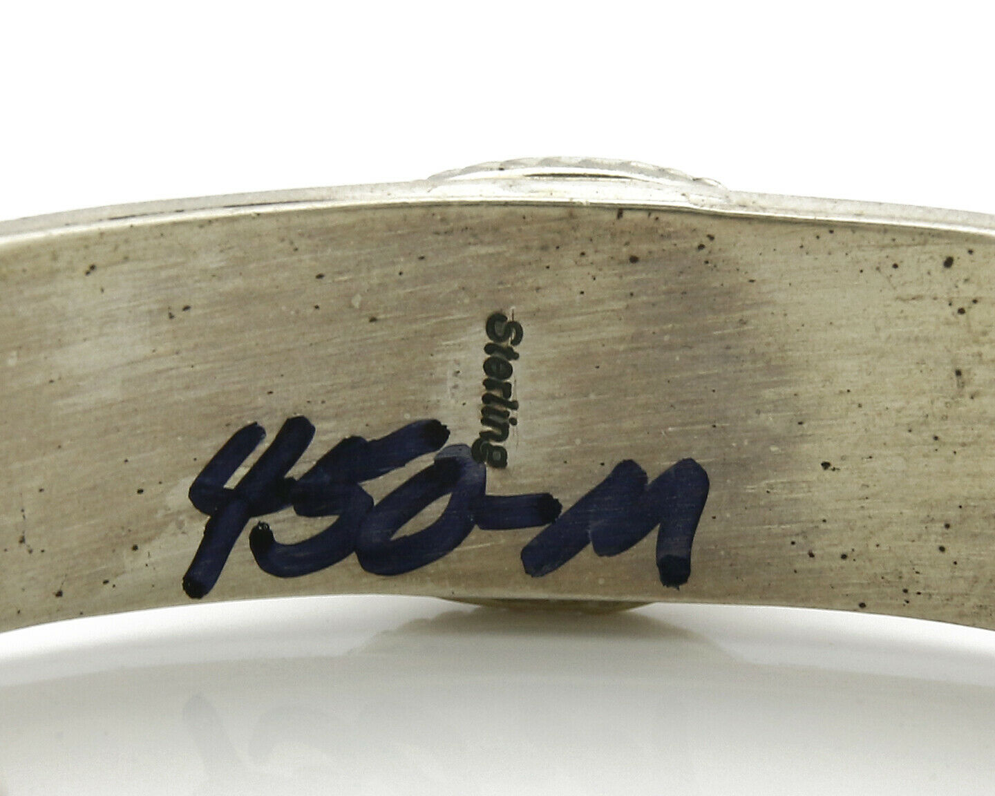 Navajo Bracelet .925 Silver Kingman Turquoise Artist Native American Circa 80's