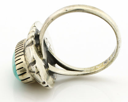 Navajo Ring .925 Silver Arizona Turquoise Signed M Montoya C.80's