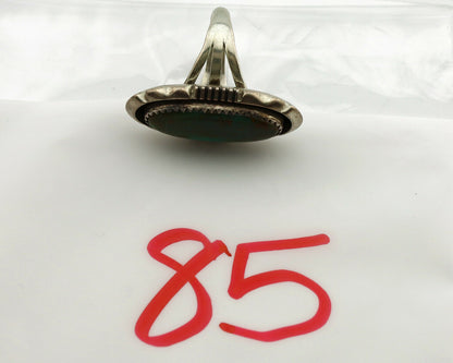 Navajo Ring .925 Silver Royston Turquoise Artist Signed M Begay C.1980's