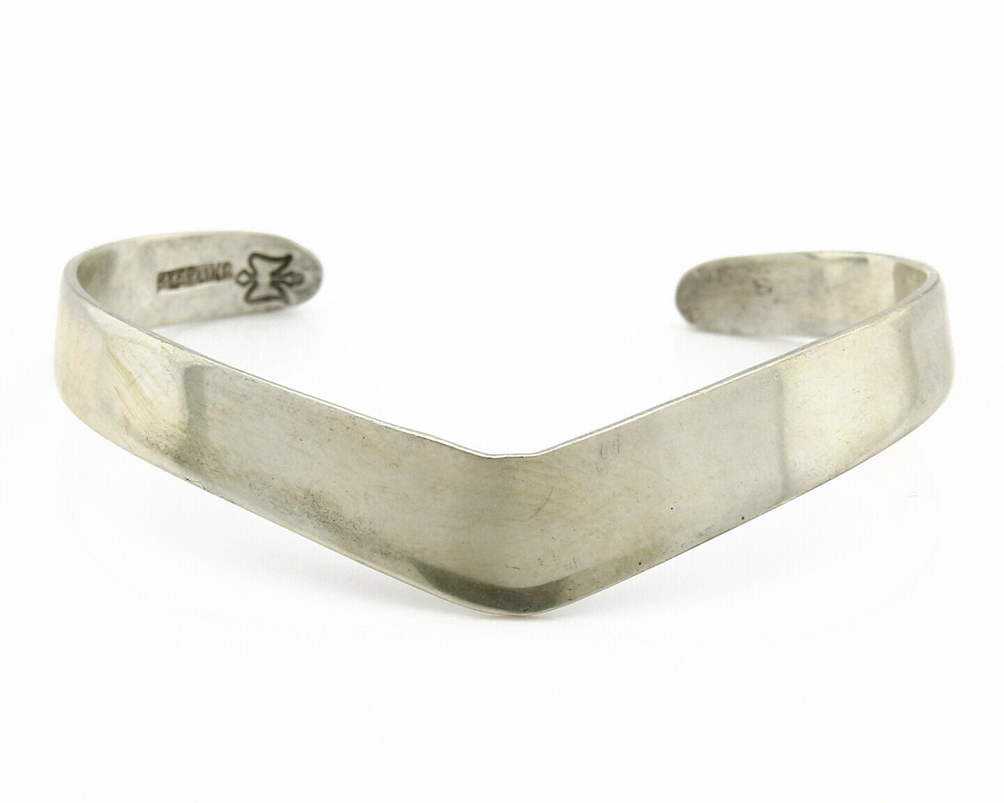 Navajo Handmade Bracelet .925 Silver Native Artist TAHE 80's