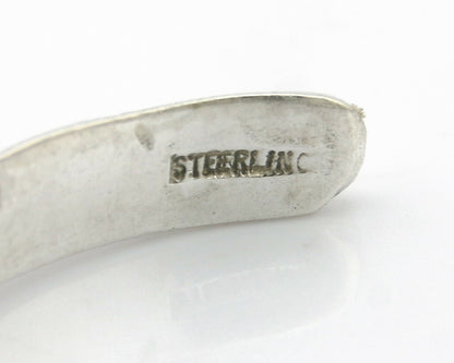 Navajo Bracelet .925 Silver Hand Stamped Arrow Head Artist Montoya C.80's