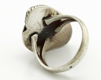Navajo Ring .925 Silver Blue Turquoise Native American Artist C.1980's