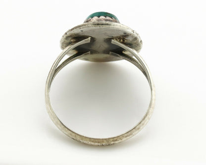 Navajo Ring .925 Silver Kingman Turquoise Native American Artist C.1980's