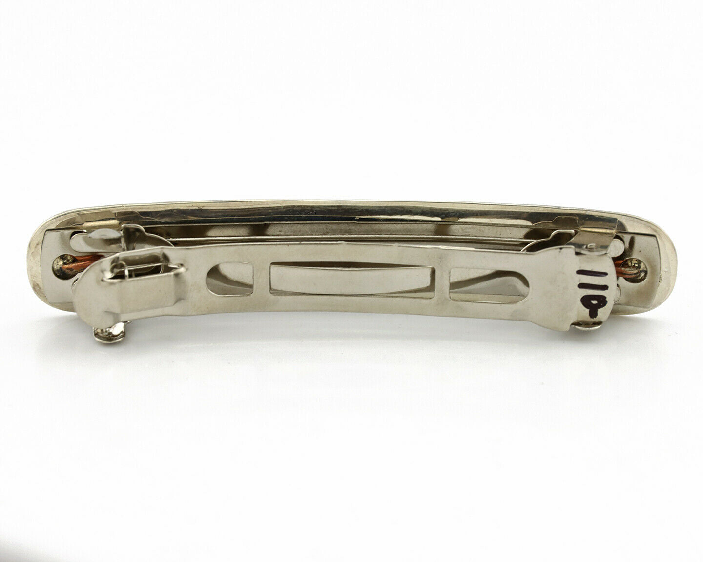 Navajo Hair Clip .925 Silver Royston Turquoise Barrette C.80's