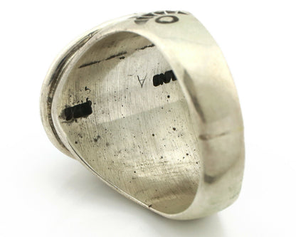 Navajo Ring .925 Silver Turquoise Mountain Native American Artist C.80's