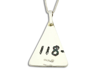 Zuni Inlaid Gemstone Pendant Red Robin .925 Silver Signed WATCHMAN Necklace