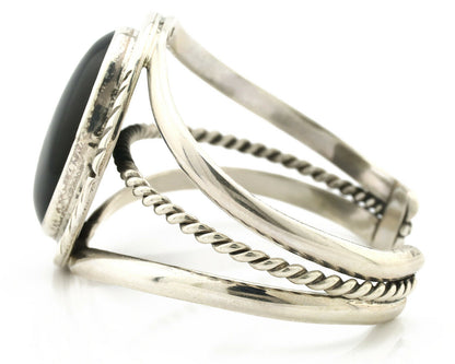 Navajo Bracelet .925 Silver Black Onyx Artist Native American C.90's