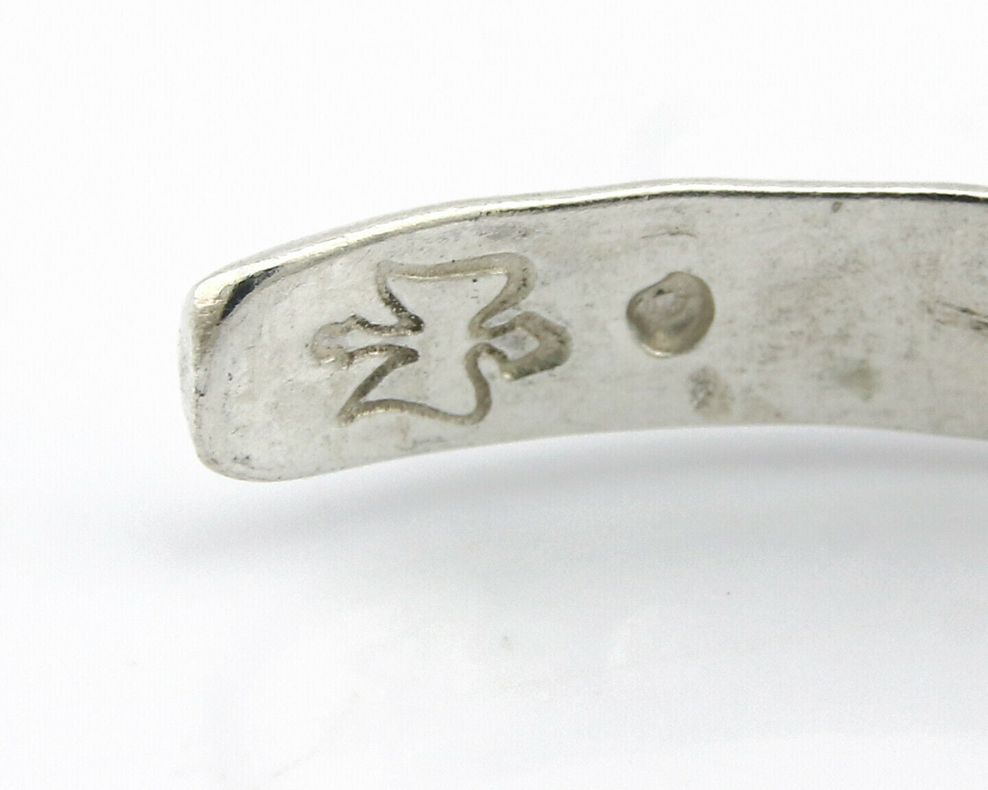 Navajo Bracelet .925 Silver Hand Stamped Arrow Head Artist Montoya C.80's