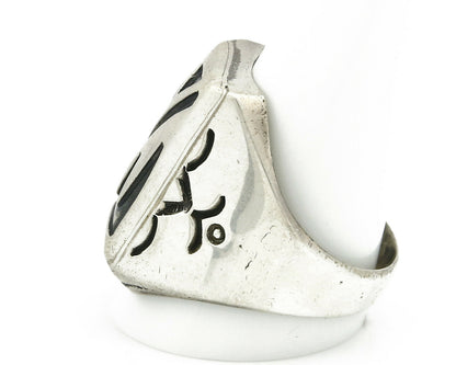 Navajo Overlay Ring .925 Handmade Native American C.80's