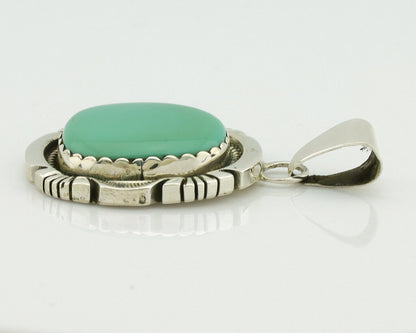 Navajo Necklace .925 Silver Arizona Turquoise Signed Jon McCray C.1980's