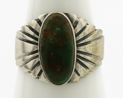 Navajo Ring .925 Silver Royston Turquoise Artist Signed Apache C.80's