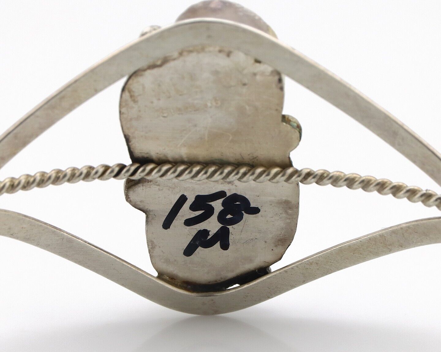 Navajo Bracelet 925 Silver Blue Turquoise Native American Artist Sgined Paul J