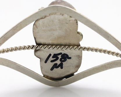 Navajo Bracelet 925 Silver Blue Turquoise Native American Artist Sgined Paul J
