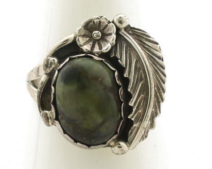 Navajo Ring .925 Silver Damale Turquoise Handmade Native American Artist C.1980s