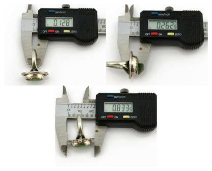 Navajo Ring .925 Silver Kingman Turquoise Native American Artist C.1980's