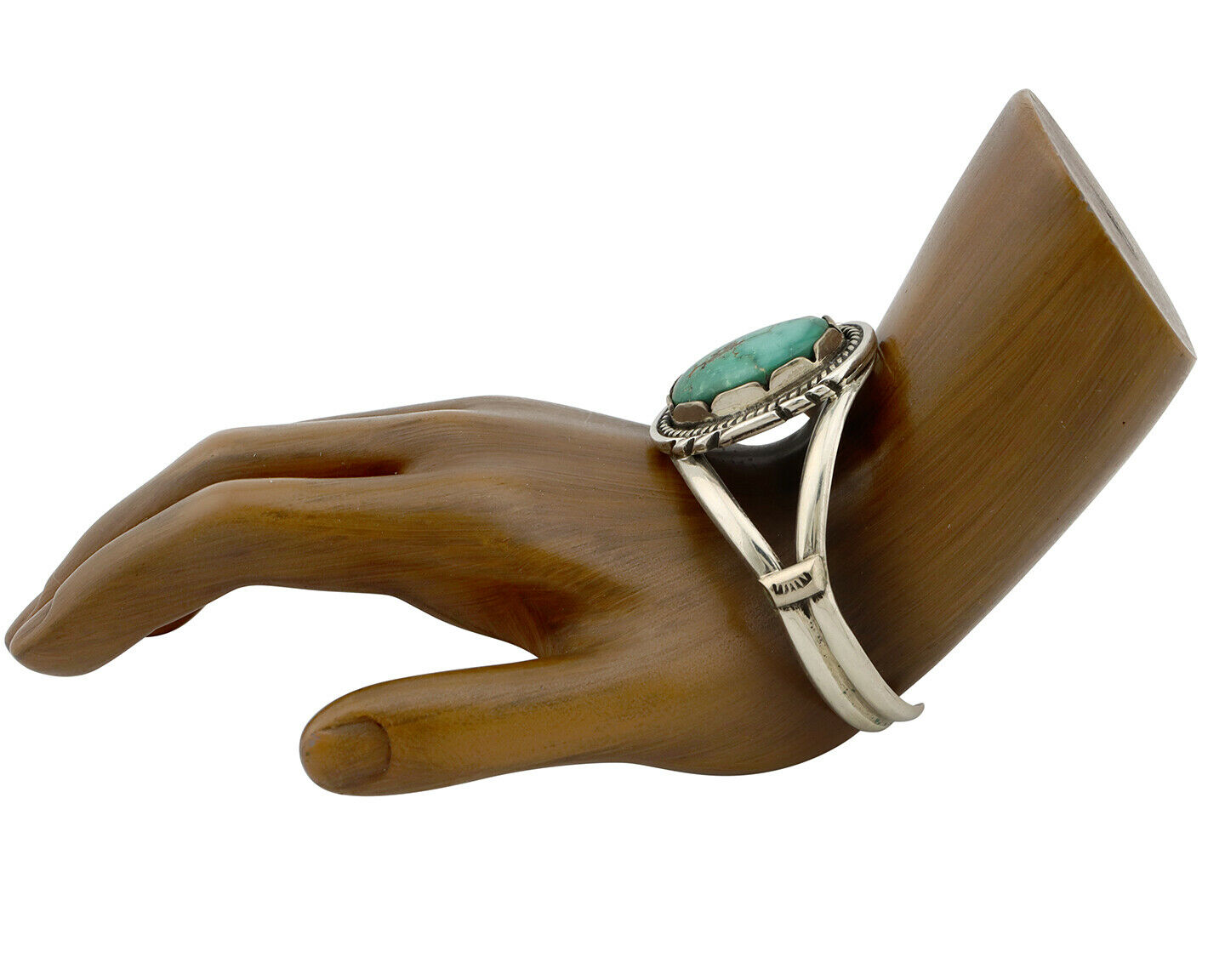 Navajo Bracelet .925 Silver Royston Turquoise Signed Apache Manufacturing C.80's