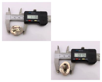 Navajo Earrings 925 Silver Natural Blue Turquoise Native American Artist C.90's