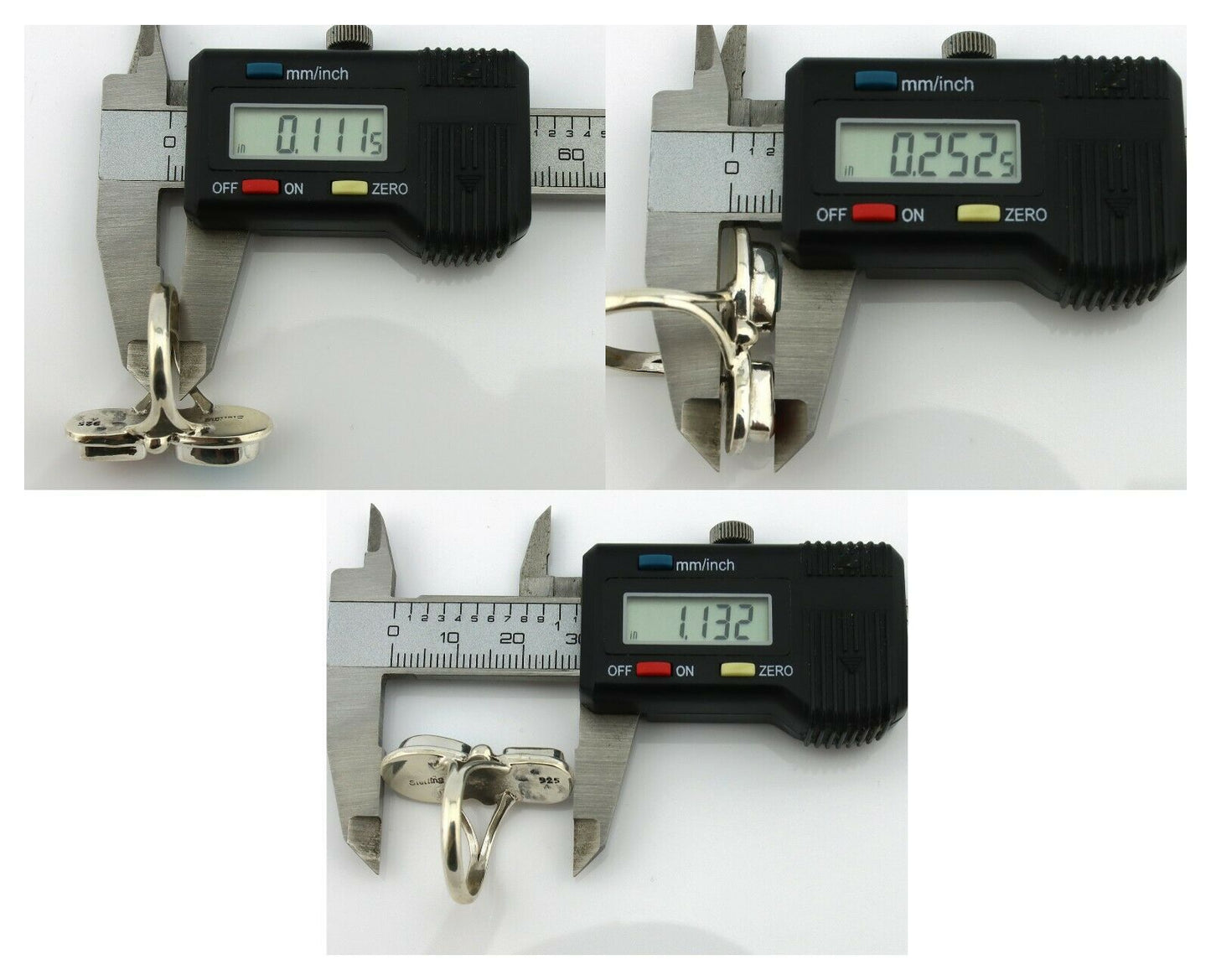 Navajo Ring .925 Silver Blue Turquoise & Red Coral Native American Artist C.80's