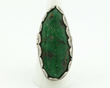 Navajo Ring .925 Silver Colorado Slab Turquoise Native American Artist C.1980's