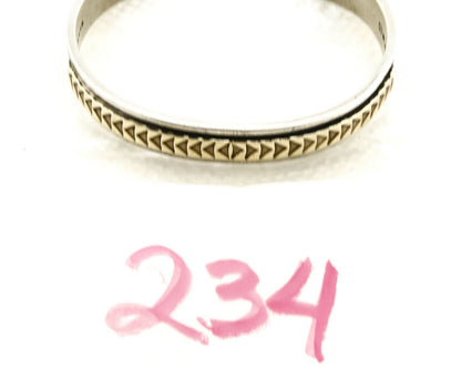 Navajo Bracelet .925 Silver & 14k Solid Gold MM Rogers and EG Cuff C.80's