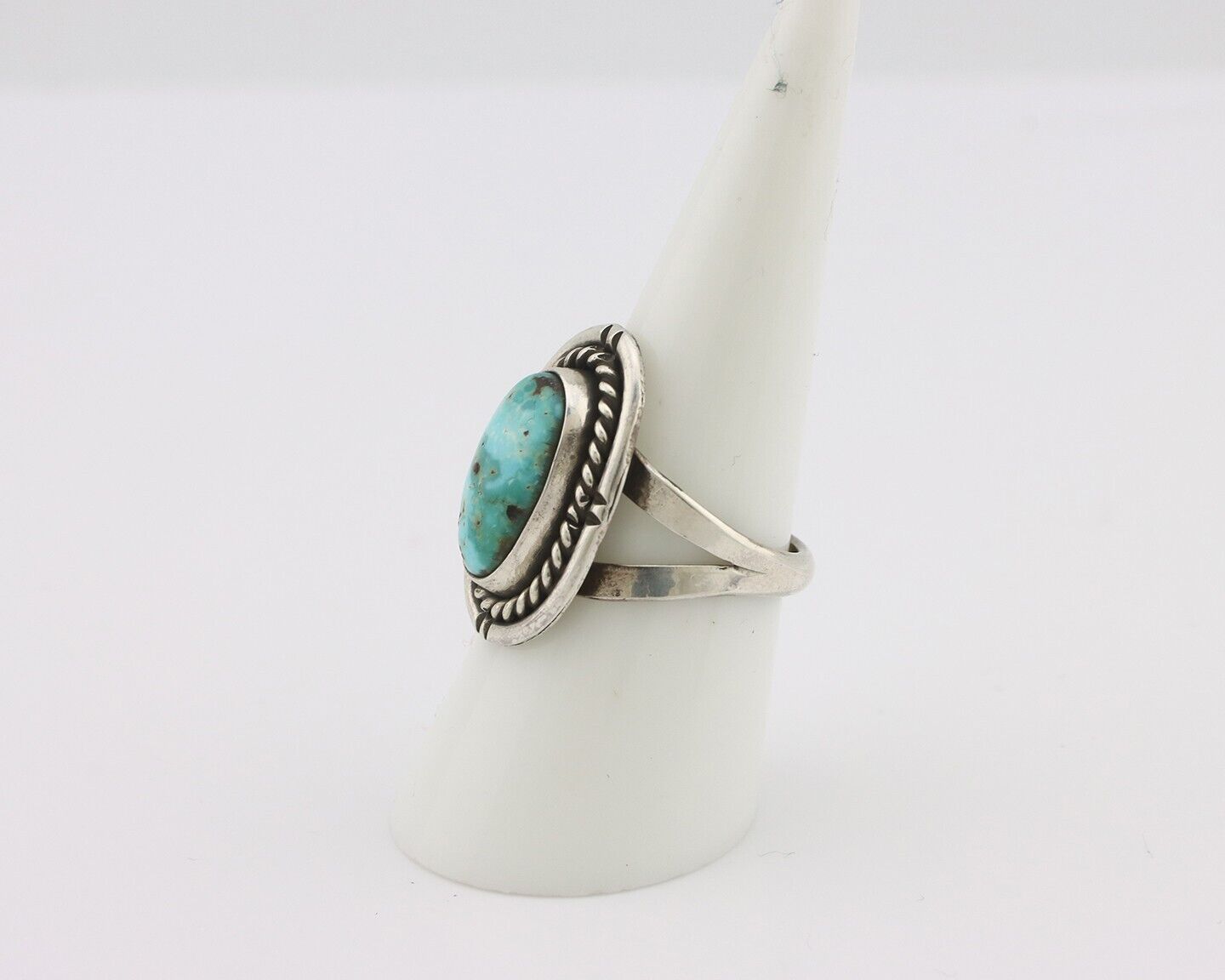 Navajo Handmade Ring 925 Silver Royston Turquoise Native Artist C.80's