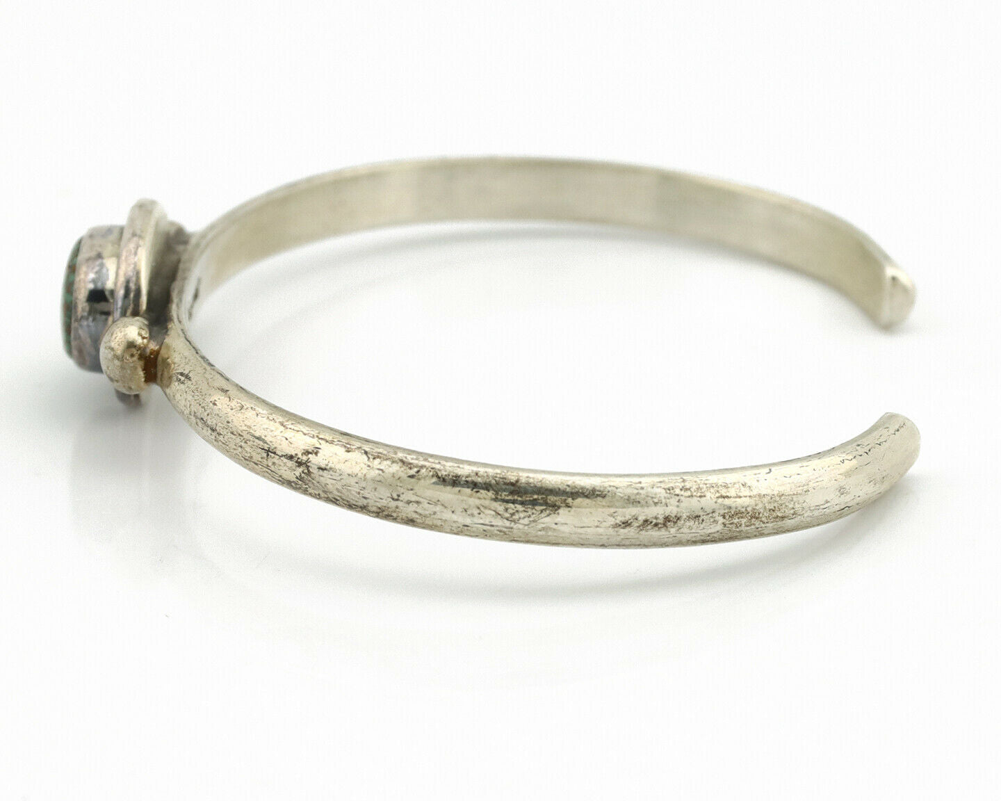 Navajo Bracelet .925 Silver Royston Turquoise Native American Artist C.90's