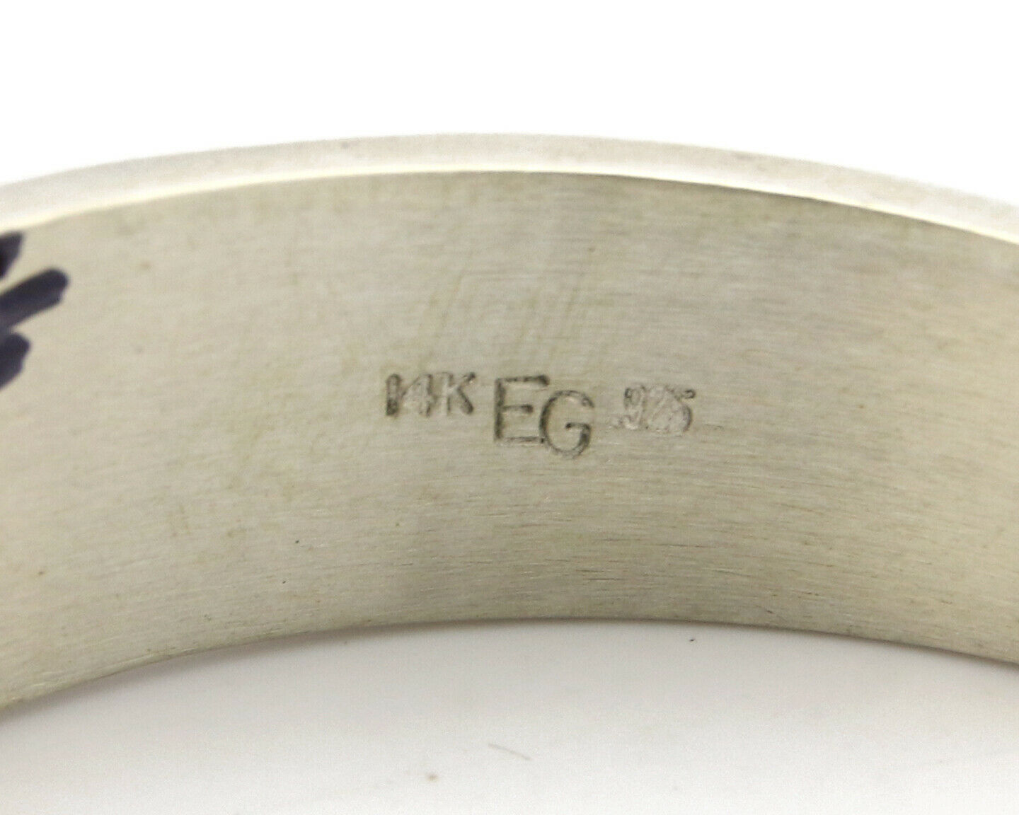 Navajo Bracelet .925 Silver SOLID 14k Yellow Gold Signed MM Rogers & EG C80-90s