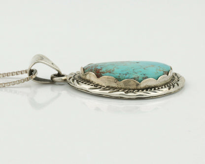 Navajo Handmade Pendant Necklace .925 Silver Artist Signed Sunrise C.80's