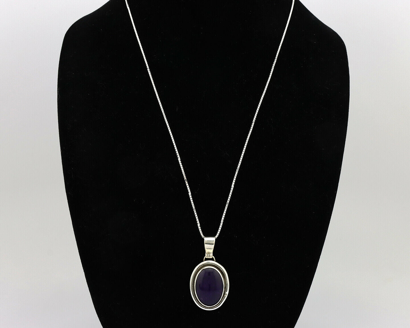 Navajo Necklace .925 Silver Natural Sugilite Apache Manufacturing C.80's