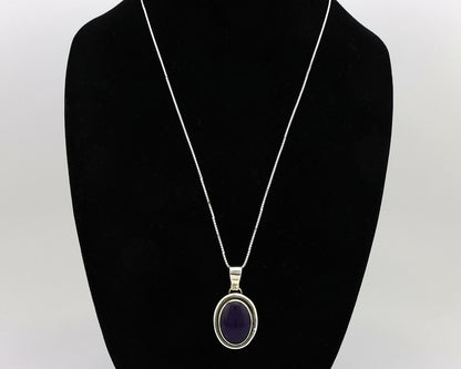 Navajo Necklace .925 Silver Natural Sugilite Apache Manufacturing C.80's