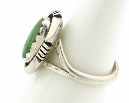 Navajo Ring .925 Silver Kingman Turquoise Handmade Native American Artist C.80's