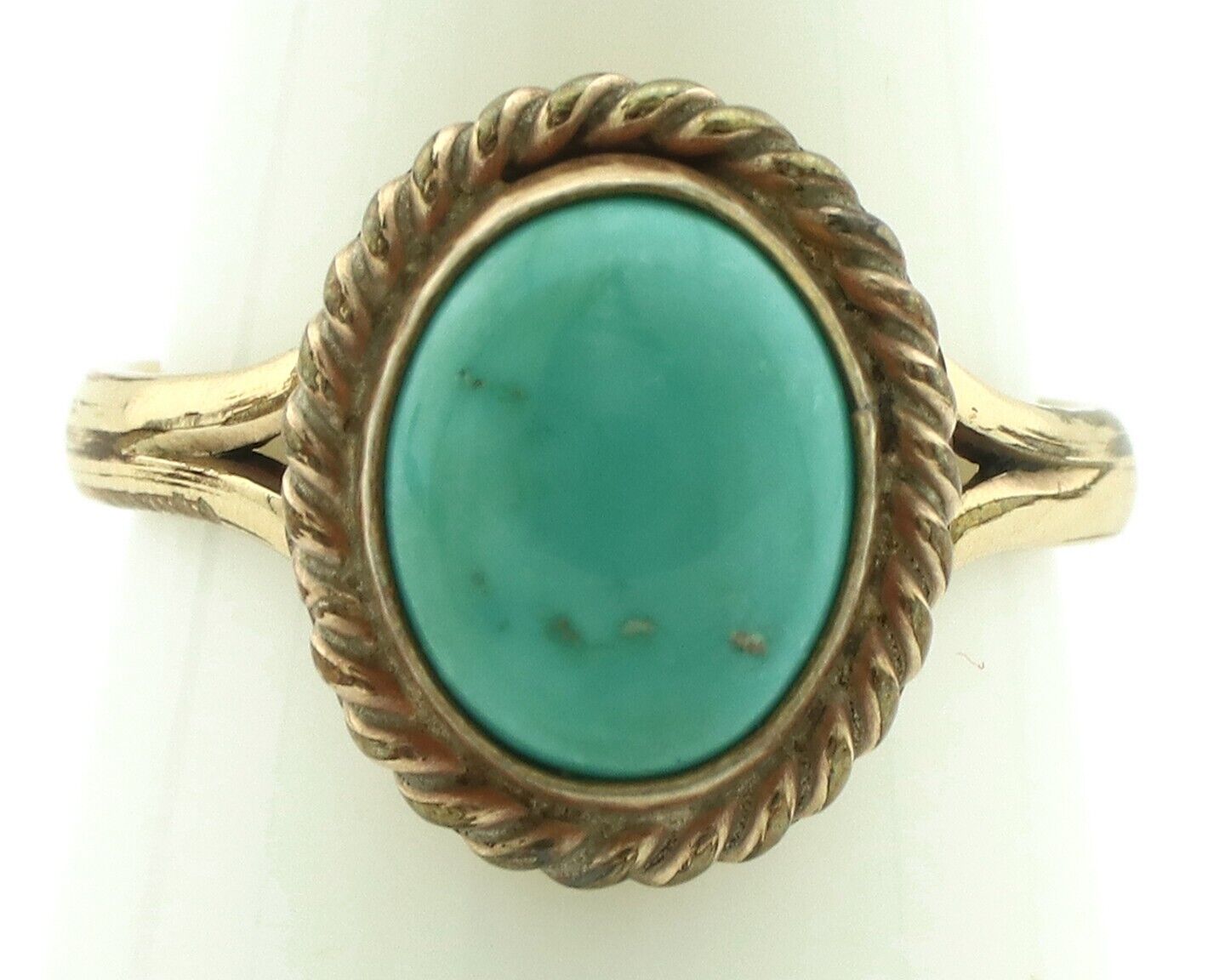Navajo Ring .925 Silver Royston Turquoise Native American Artist C.80's