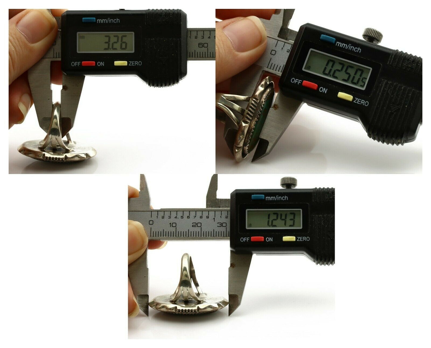 Navajo Ring .925 Silver Royston Turquoise Artist Signed M Begay C.1980's