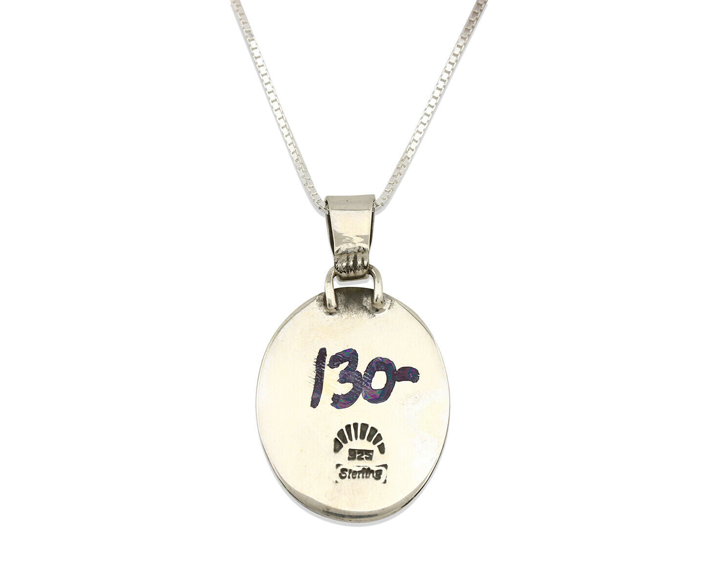 Navajo Necklace .925 Silver Natural Sugilite Apache Manufacturing C.80's