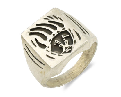 Navajo Bagger Paw Ring .925 Silver Handmade Native American Artist C.1980's