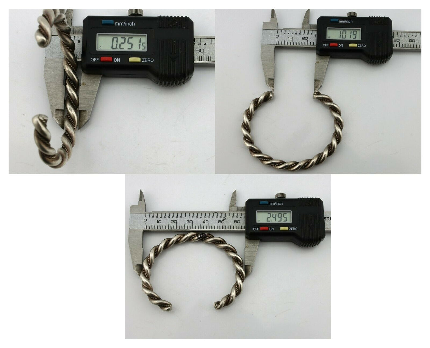 Navajo Handmade Bracelet .925 SOLID Silver Native American Artist Circa 1980's