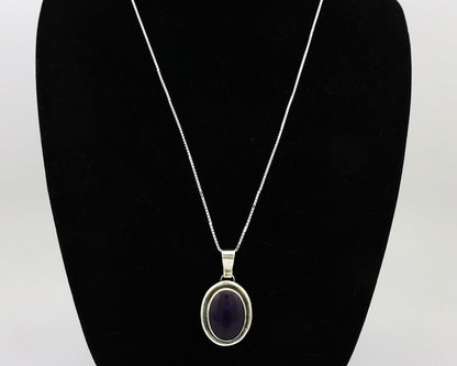 Navajo Necklace .925 Silver Natural Sugilite Apache Manufacturing C.80's