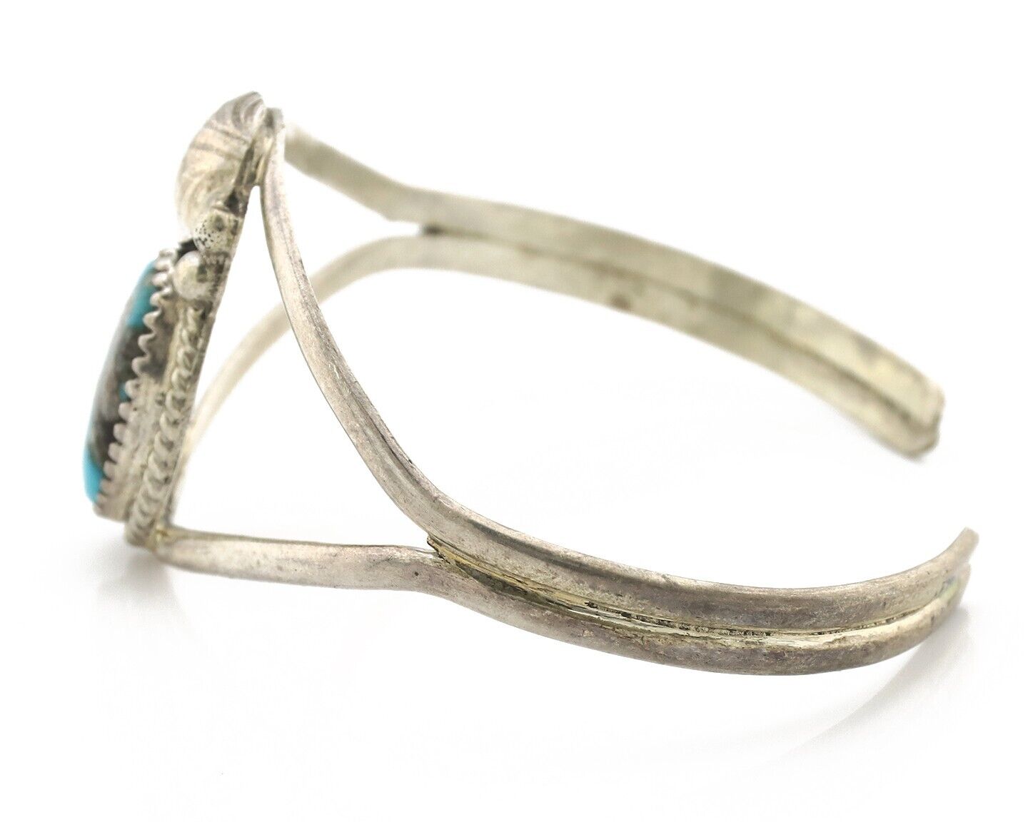 Women's Navajo Bracelet 925 Silver Arizona Turquoise Native Artist C.80's